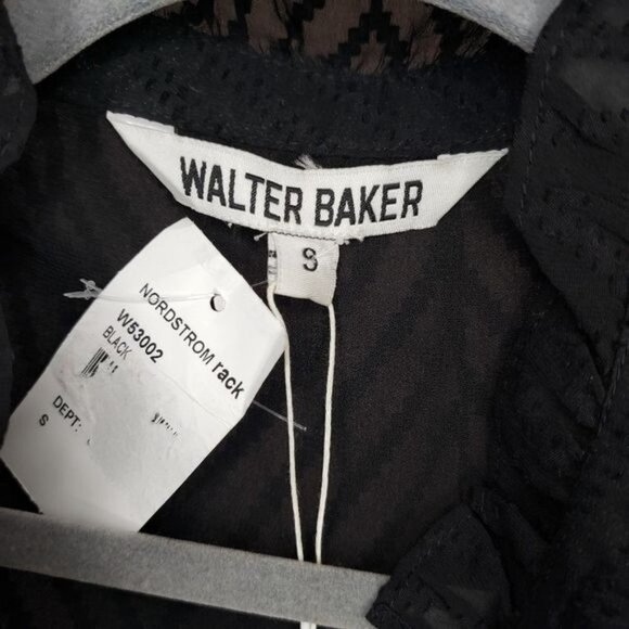 NWT Walter‎ Baker Justice Chevron Ruffle Long Sleeve Top Size Small - Picture 9 of 12